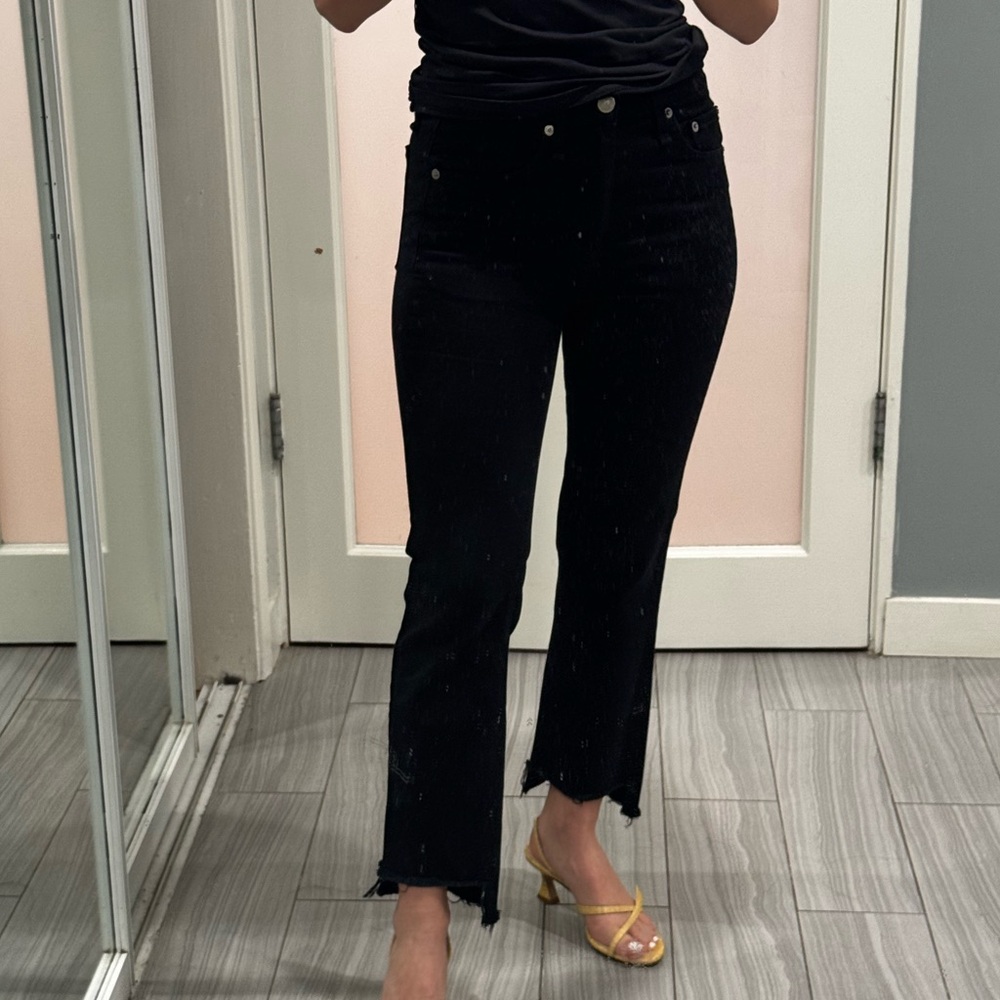 rag & bone Black Cropped Women's Jeans